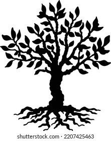 Tree heraldic element vector ilustration