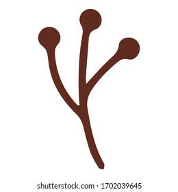 Tree holiday branch icon. Hand drawn illustration of tree holiday branch vector icon for web design