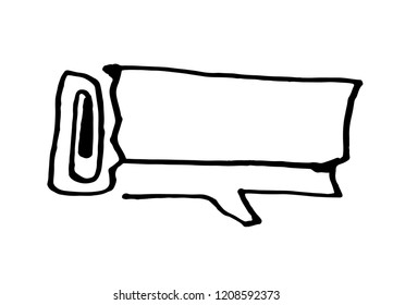 Tree hollow. Log. Deadwood. Hand-drawn vector illustration. Logo. Print for t-shirt and bags.  Sticker for social media content. Doodle. 