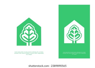tree home logo design template