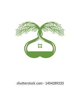 tree and home logo template