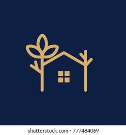 Tree Home Logo Template