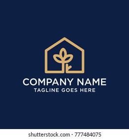 Tree Home Logo Template