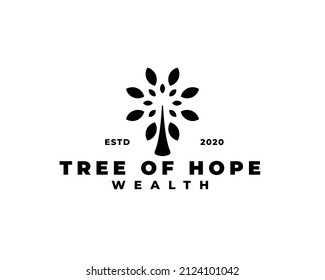 Tree Of Hope Logo. Wealth Management Logo. Investment Logo. Nature Tree Logo Design