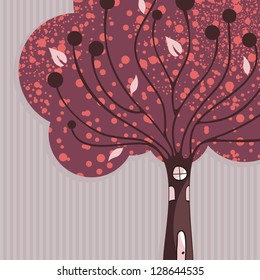 Tree house background with space for custom text