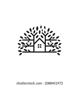 Tree House Building logo design Natural Environment