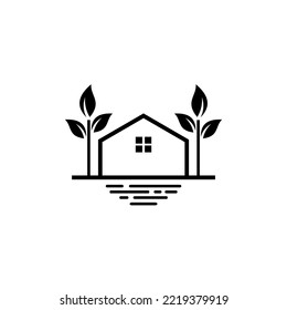 Vector de logotipo comercial de la Casa de árbol, diseño de logotipos de identidad de marca, logotipo moderno, plantilla de ilustración de proyectores de logotipos