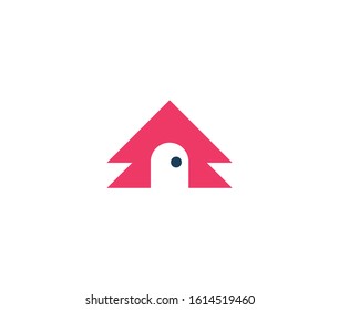 Tree house green house logo icon vector template design element