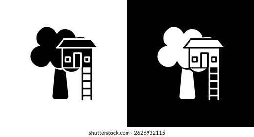 Tree house icon concept, vector illustration