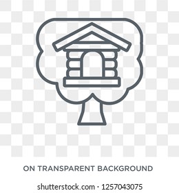 Tree house icon. Tree house design concept from Real estate collection. Simple element vector illustration on transparent background.