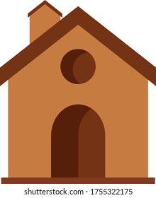 Tree house, illustration, vector on white background