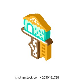 tree house isometric icon vector. tree house sign. isolated symbol illustration