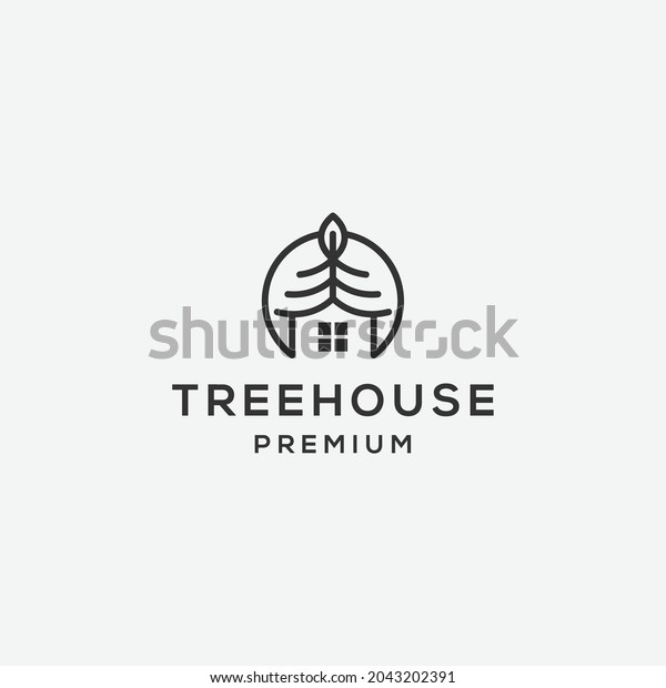 Tree house liner logo\
design