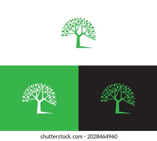 Tree house logo design. Eco House vector design