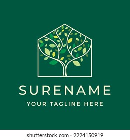 tree house logo design icon