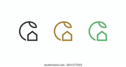 The tree house logo design with the initials G is unique and natural 