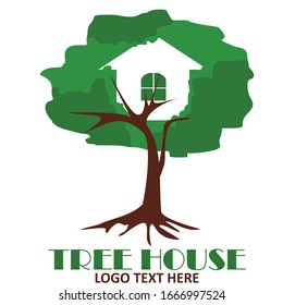 PLANTILLA DE DISEÑO DE LOGOTIPO DE LA CASA DE ÁRBOL