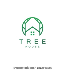 tree house logo design template