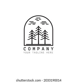 tree house logo design vector, nature elements logo design template