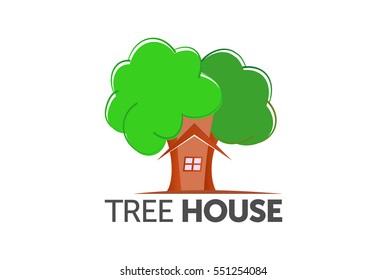 Tree House Logo element for Business Company.