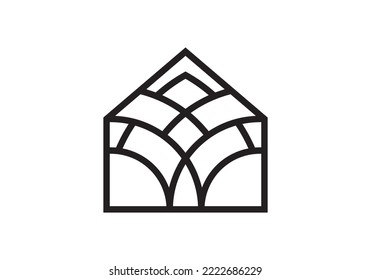 tree house logo, home logo, eco, green, vector