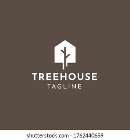 Logotipo De La Casa Del Árbol Con Vector De Estilo Moderno