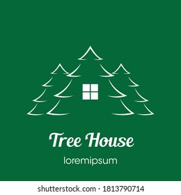 Tree House logo or symbol template design