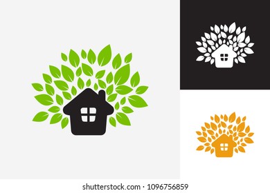 Tree House Logo Template Design Vector, Emblem, Design Concept, Creative Symbol, Icon