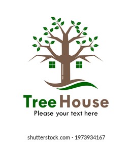Tree house logo template illustration
