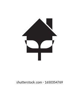 Tree house logo template vector icon design