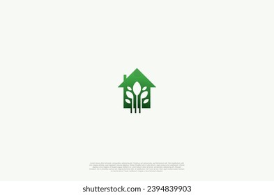 logo de la casa de árbol. Usable para Inmobiliaria, Construcción, Arquitectura y Logos de Construcción. Elemento de plantilla de diseño.