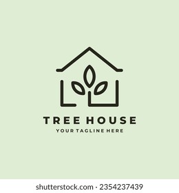 tree house nature logo vector symbol illustration design