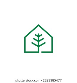 Tree house simple line design