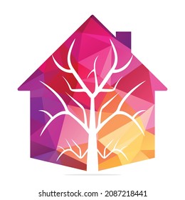 Tree House Vector Template Design. Tree Home Vector Design.	