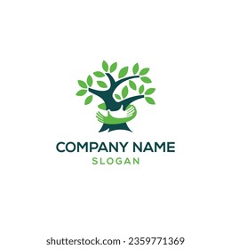 Tree hugger logo design for an Environmental company.