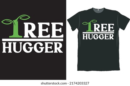 Tree Hugger Plant Lover T Shirt Design