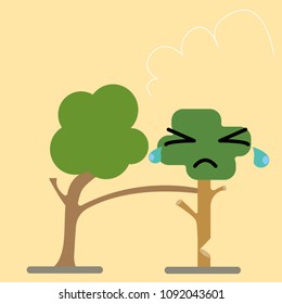 
Tree hugs friends to console.