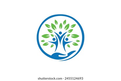 Tree human logo design free download