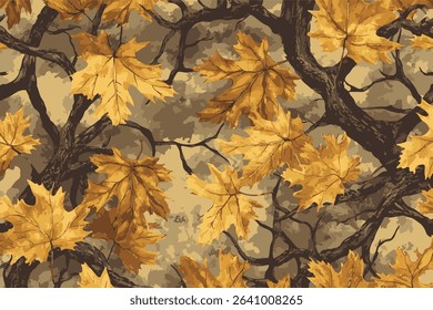 Tree hunting pattern. Camouflage background. Seamless pattern. Digital camouflage. Abstract camo. Forest background. Jungle texture. Real tree hunting camouflage pattern. Vector camo seamless pattern.