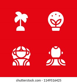 tree icon. 4 tree vectors with australian, palm tree, ecology and hawaiian icons for web and mobile app