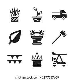 tree icon. 9 tree vector icons set. leaf, truck and axe icons for web and design about tree theme