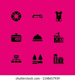 tree icon. 9 tree vectors with float, pot, river and cut icons for web and mobile app