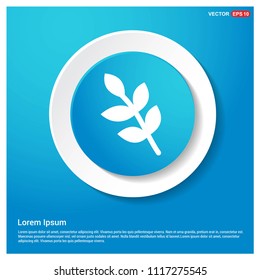 Tree icon Abstract Blue Web Sticker Button - Free vector icon