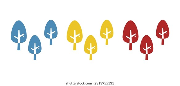 tree icon, autumn on a white background, vector illustration