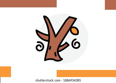 Tree Icon in Autumn icon set. Included the icons as season, maple, fall, oak nut, squirrel, wind and more.