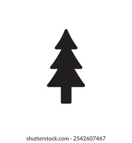 Icono de árbol signo de Vector blanco y negro