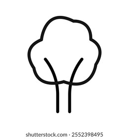 Tree icon black and white vector outline sign