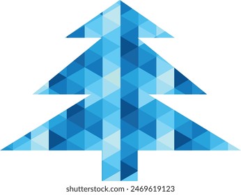 icono de árbol con color azul en el interior, Ilustración vectorial de icono de árbol.