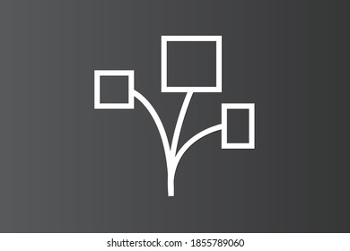 Baumsymbol nach quadratischen Formen auf dunklem Hintergrund