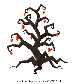 Tree icon. Cartoon illustration of tree vector icon for web
